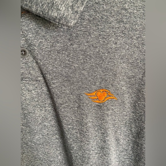 NIKE Dri-Fit Heather Grey & Orange Disney Cruise line DCL Polo Golf Shirt XXL - Picture 4 of 8